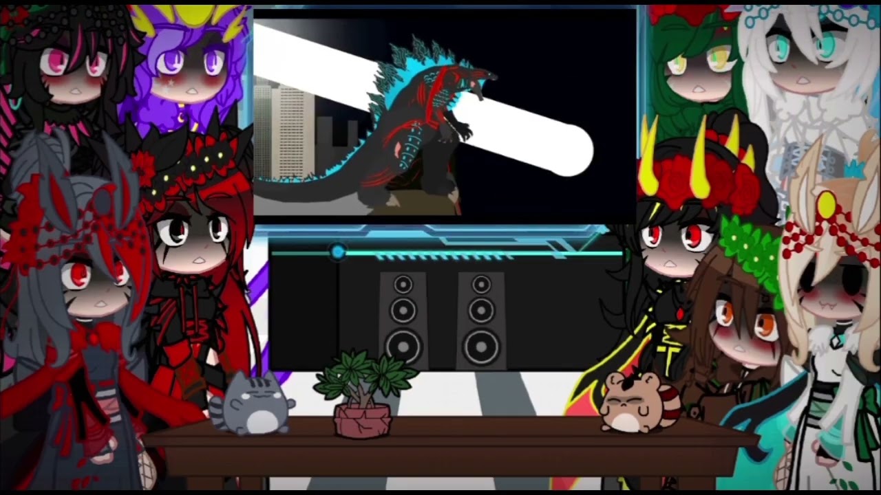 Kaijus fêmeas reagindo a Godzilla vs Destroyah{Episódio final:part1}/Gacha Plus\