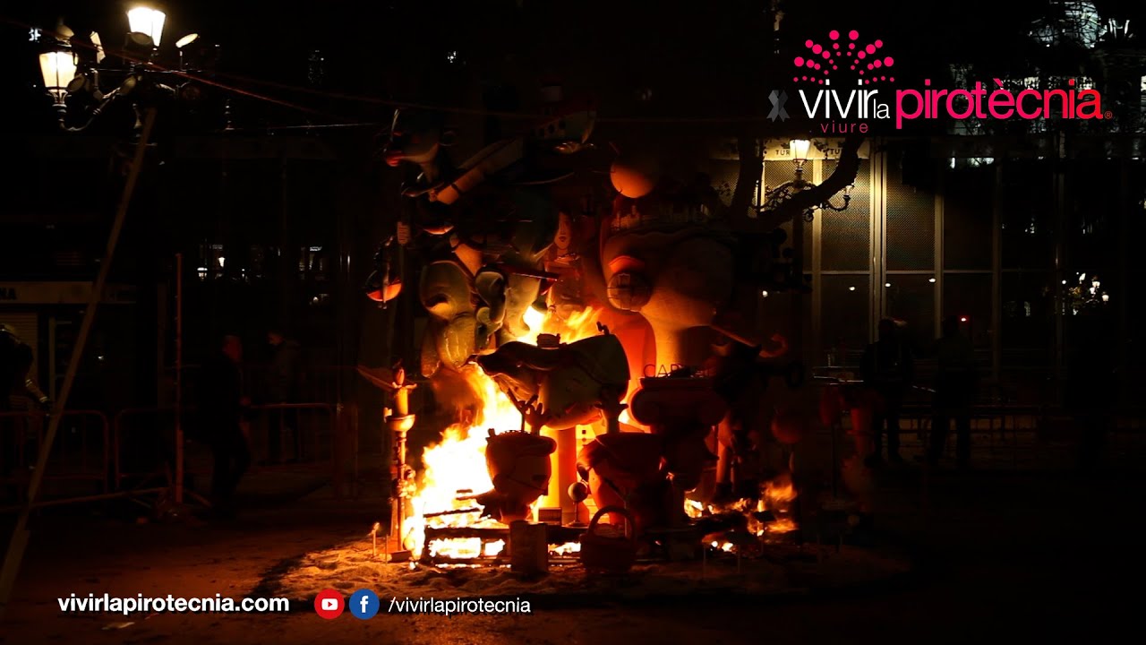 Fallas Valencia 2025, Nit de la Cremà 2025, Falla Municipal Infantil, Pirotecnia Caballer FX