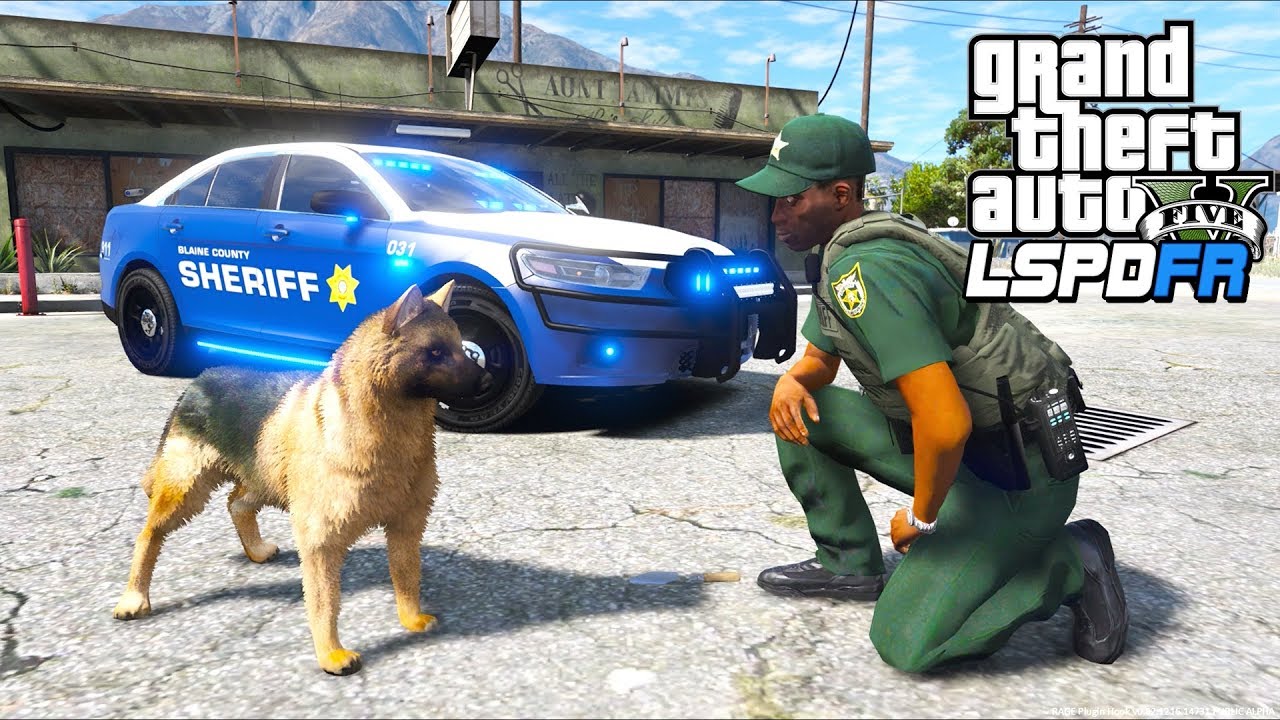 GTA 5 - LSPDFR Ep550 - K9 Sheriff Patrol with Ace!!