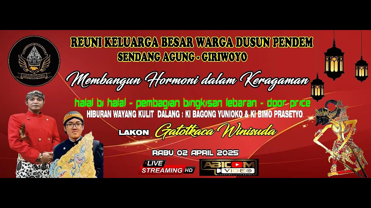 WAYANG KULIT Ki Bagong Yunioko | Lakon Gatotkaca Winisuda | Reuni Keluarga Besar Warga Dusun Pendem