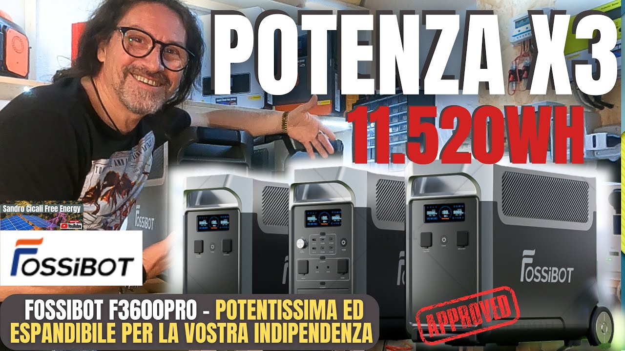 ⚡Come renderci INDIPENDENTI🔋Energeticamente con⚡FOSSIBOT F3600pro #faidate #offgrid #1k 🔋una BOMBA