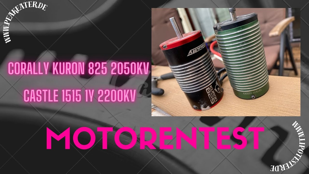 Motorentest / Corally 825/ Castle 1515 / Wieviel Watt haben Sie an 4S [Deutsch FULL HD]