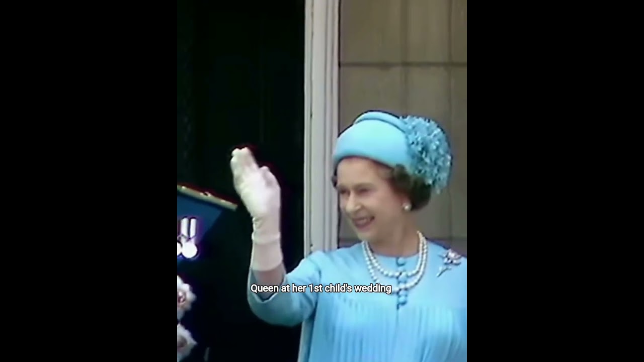 Queen Elizabeth II at her all of children's wedding 👑🇬🇧#windsorfamily #britishroyalfamily