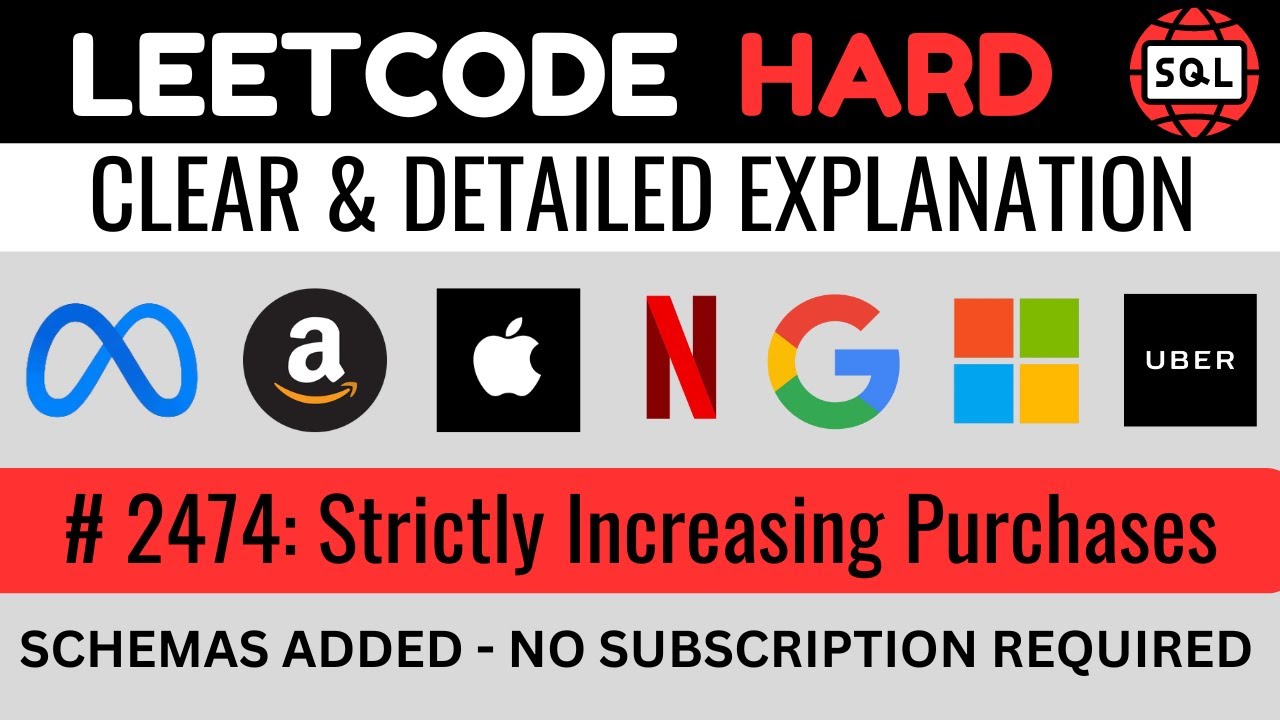 Leetcode HARD 2474 — Клиенты со строго растущим объемом покупок — объяснено с помощью Everyday Da...