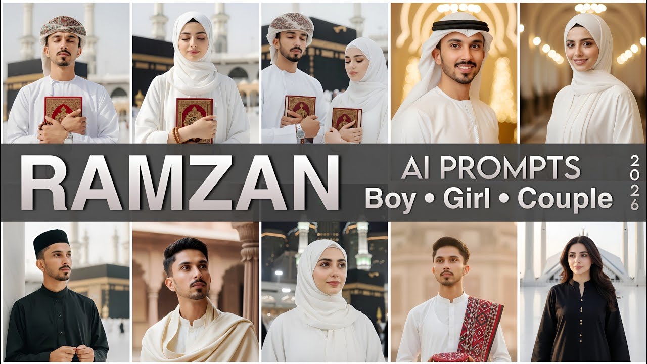 Islamic Boy Girl Couple AI Prompts | Ramzan AI Stylish Photo Edited 2026 | AI Photo Edit Tutorial