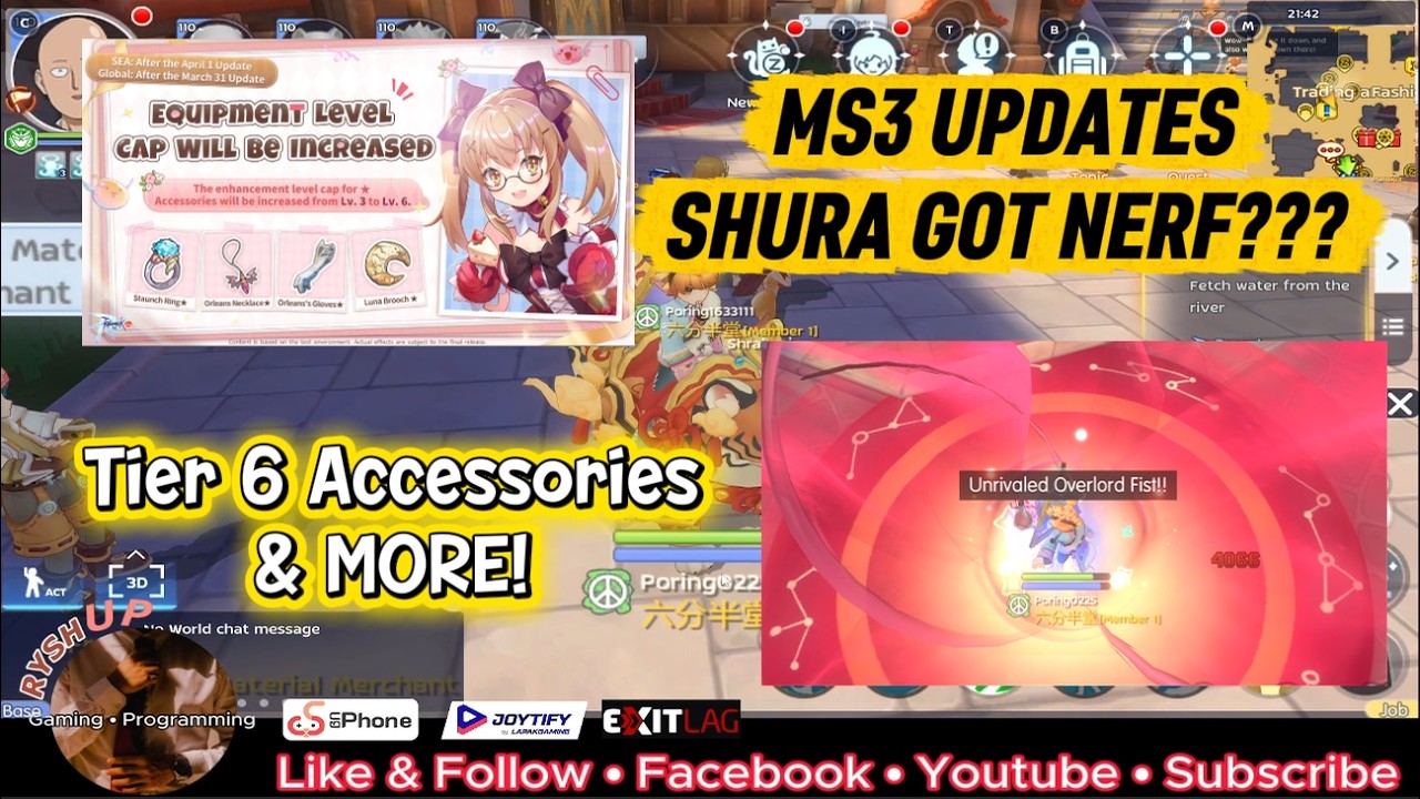 Ragnarok M Classic: April 1 Patch Notes with MS3 UPDATES! SHURA GOT NERF???