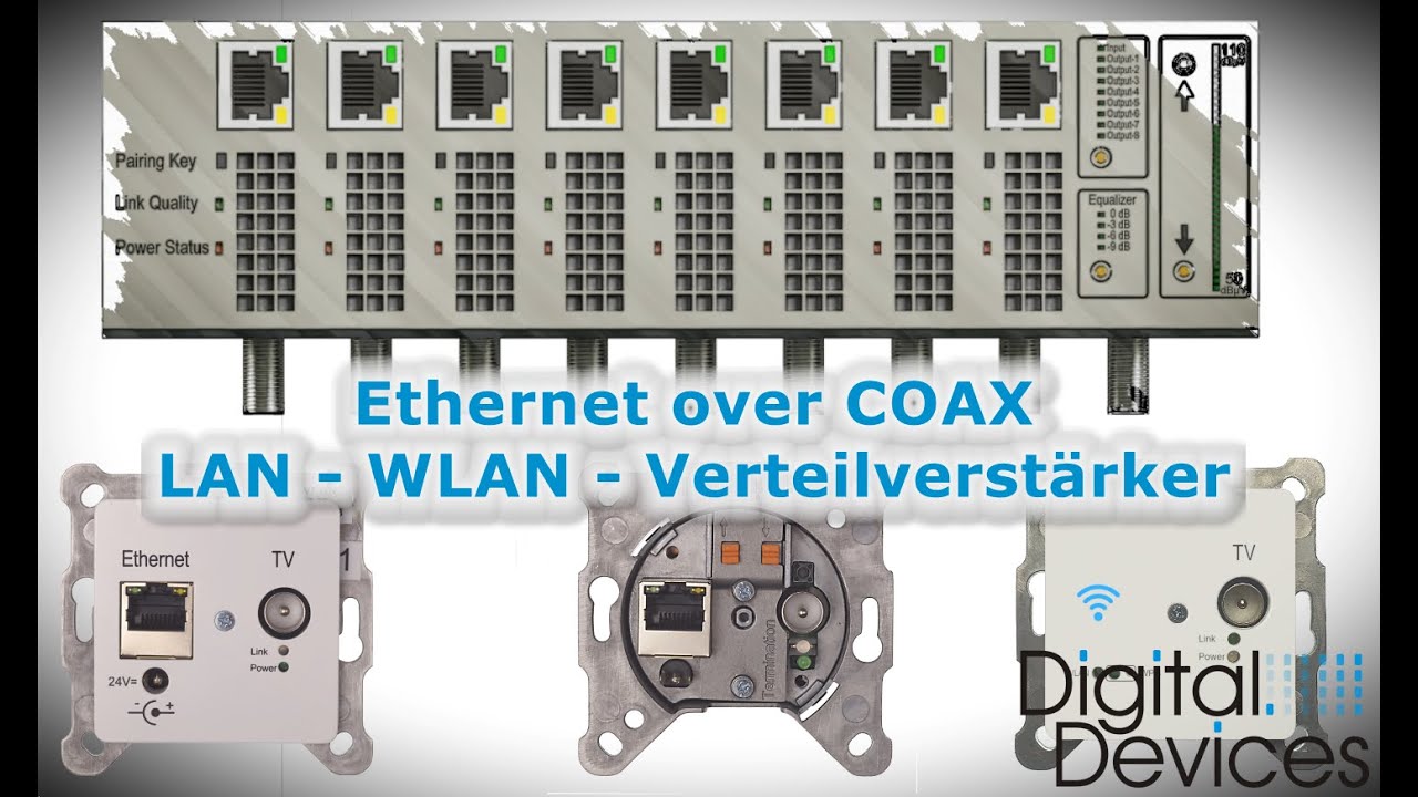 Digital Devices - Ethernet over Coax Unterputzdose, WLAN und Verteilverstärker - FRK Leipzig 2023
