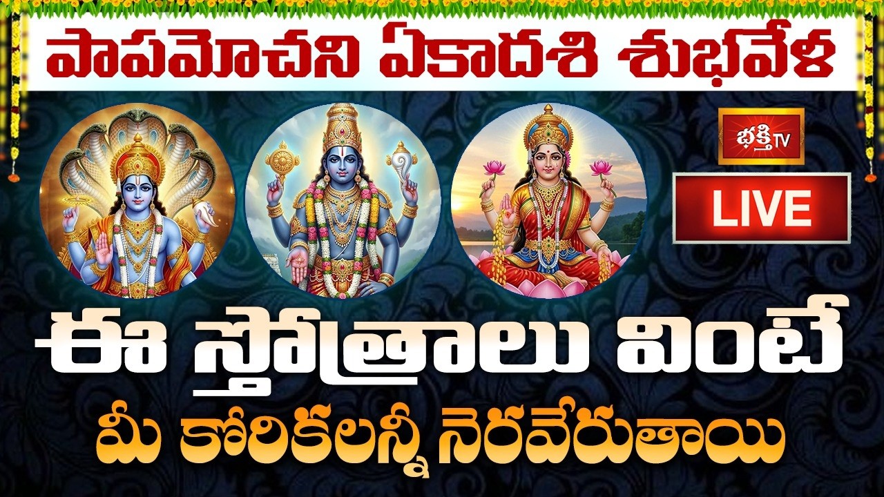 LIVE : పాపమోచని ఏకాదశి శుభవేళ ఈ స్తోత్రాలు వింటే మీ కోరికలన్నీ నెరవేరుతాయి | Lord Venkateswara