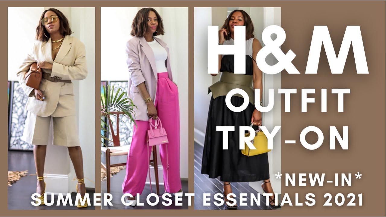 H&M TRY-ON HAUL | SPRING/SUMMER CLOSET ESSENTIALS 2021