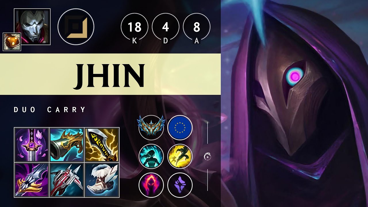 Jhin ADC vs Ashe: Pentakill, Legendary - EUW Challenger Patch 14.23