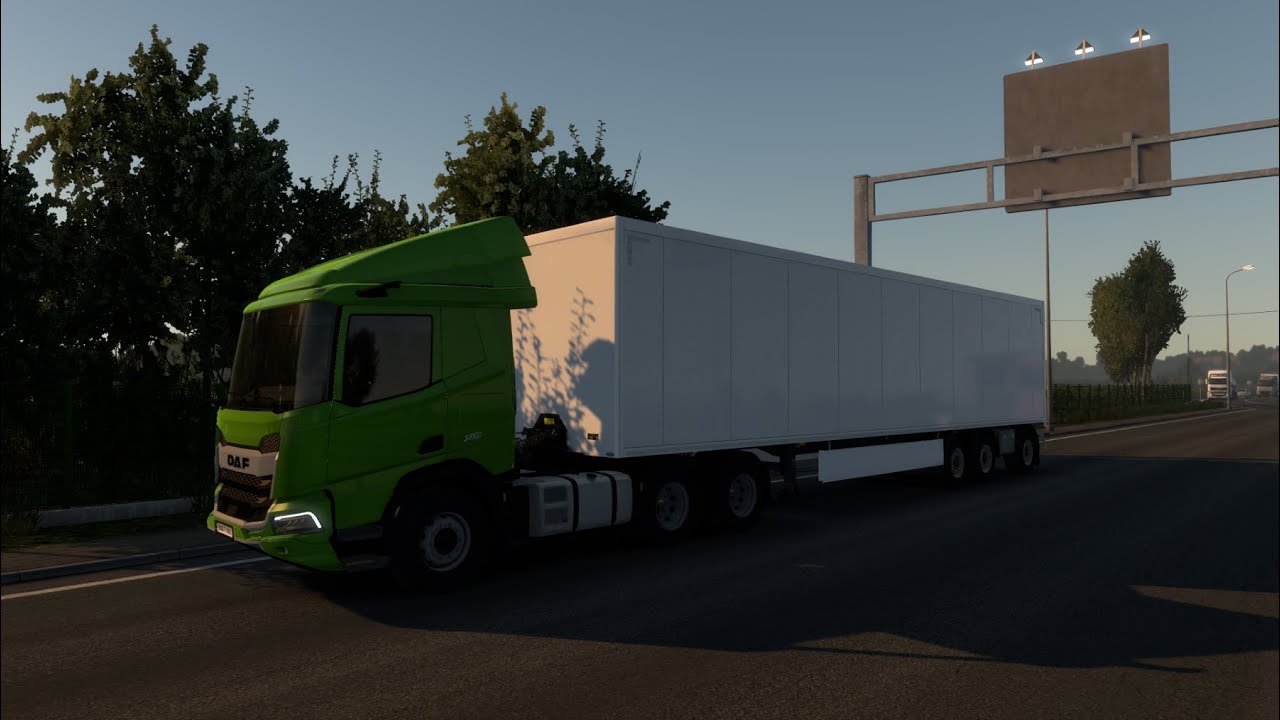 Trasporting Reflective Posts Trailer Euro Truck Simulator 2