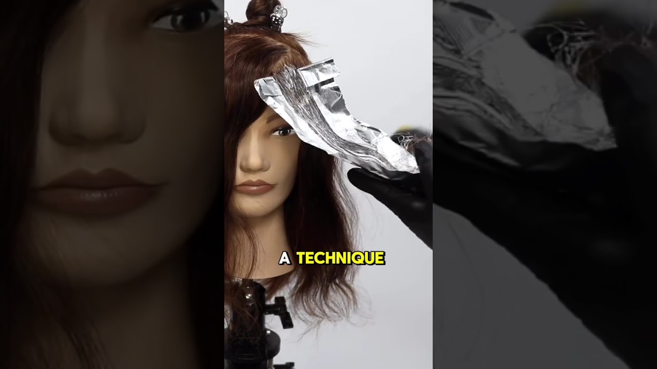Face-Framing Highlights with Strategic Foil Placement. Finished style at the end. #SalonColor