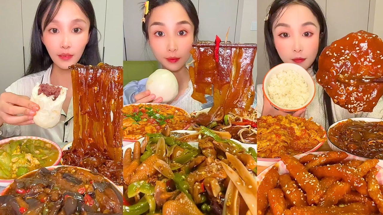 Insane Chinese Takeout Mukbang | Spicy Noodles, Rice Rolls & Crunchy Chicken ASMR #403
