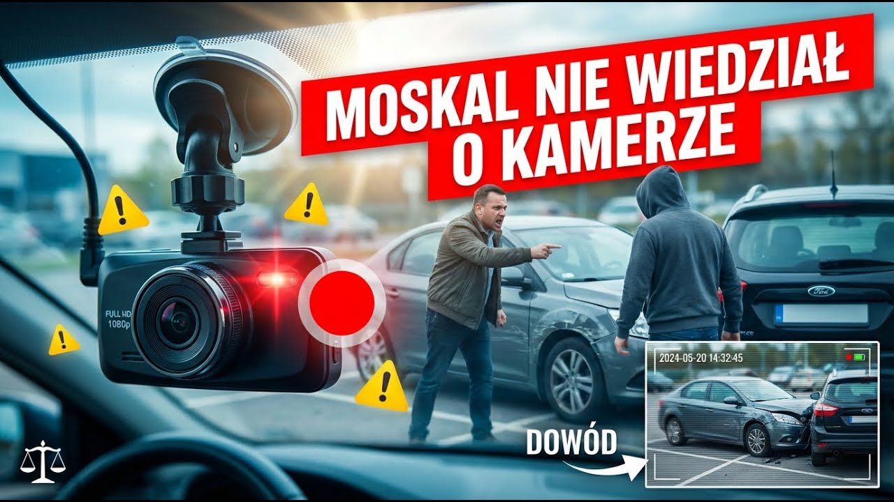 Moskal wjechał w moją hondę i uciekł - nie wiedział że mam kamerę w aucie