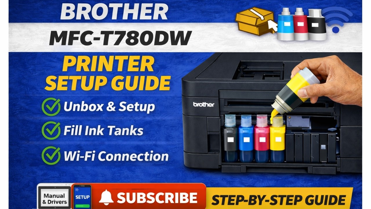 How to Set Up Brother MFC-T780DW Printer | Complete Wireless Setup Guide!