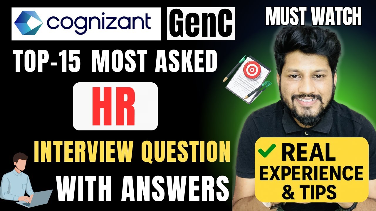🔥 HR Interview Questions for Cognizant GenC | MOST ASKED + Perfect Answers 💯