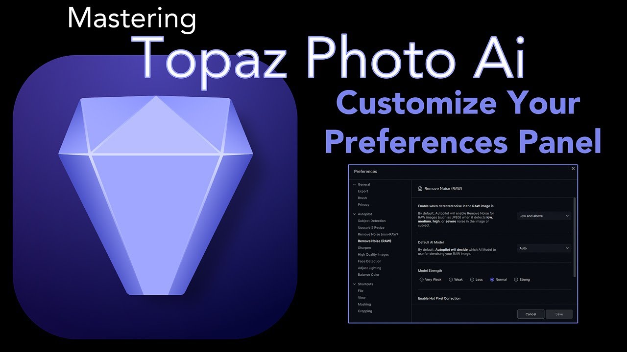 TOPAZ PHOTO AI (Customizing Your Preferences Panel)
