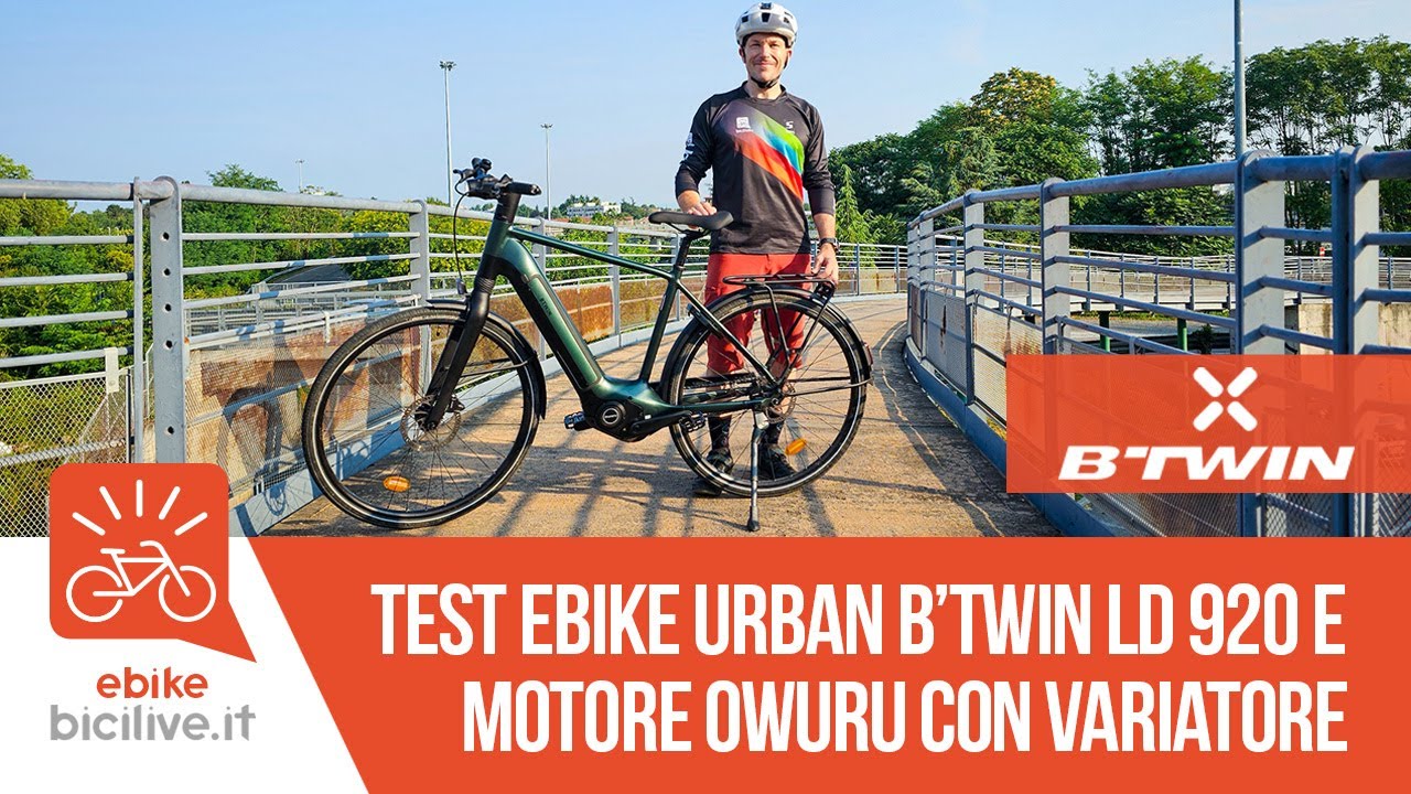 Test ebike BTWIN LD 920 E con motore OWURU cambio integrato elettronico