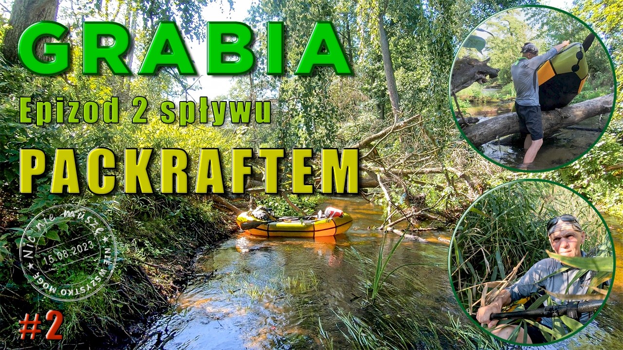 Rzeka Grabia spływ packraftem 2/4, kraina zwałek | Zwałkowy packrafting | Packraft Anfibio Rebel 2K