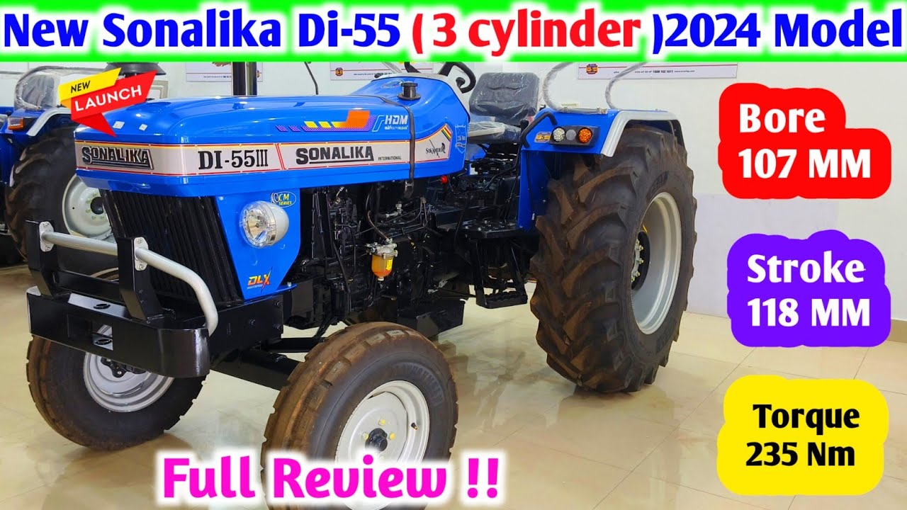 Sonalika Di-55 III (3 cylinder) Sikander 2024 Model Full Review। 235 NM Torque के साथ 55 hp। rahul 🔥