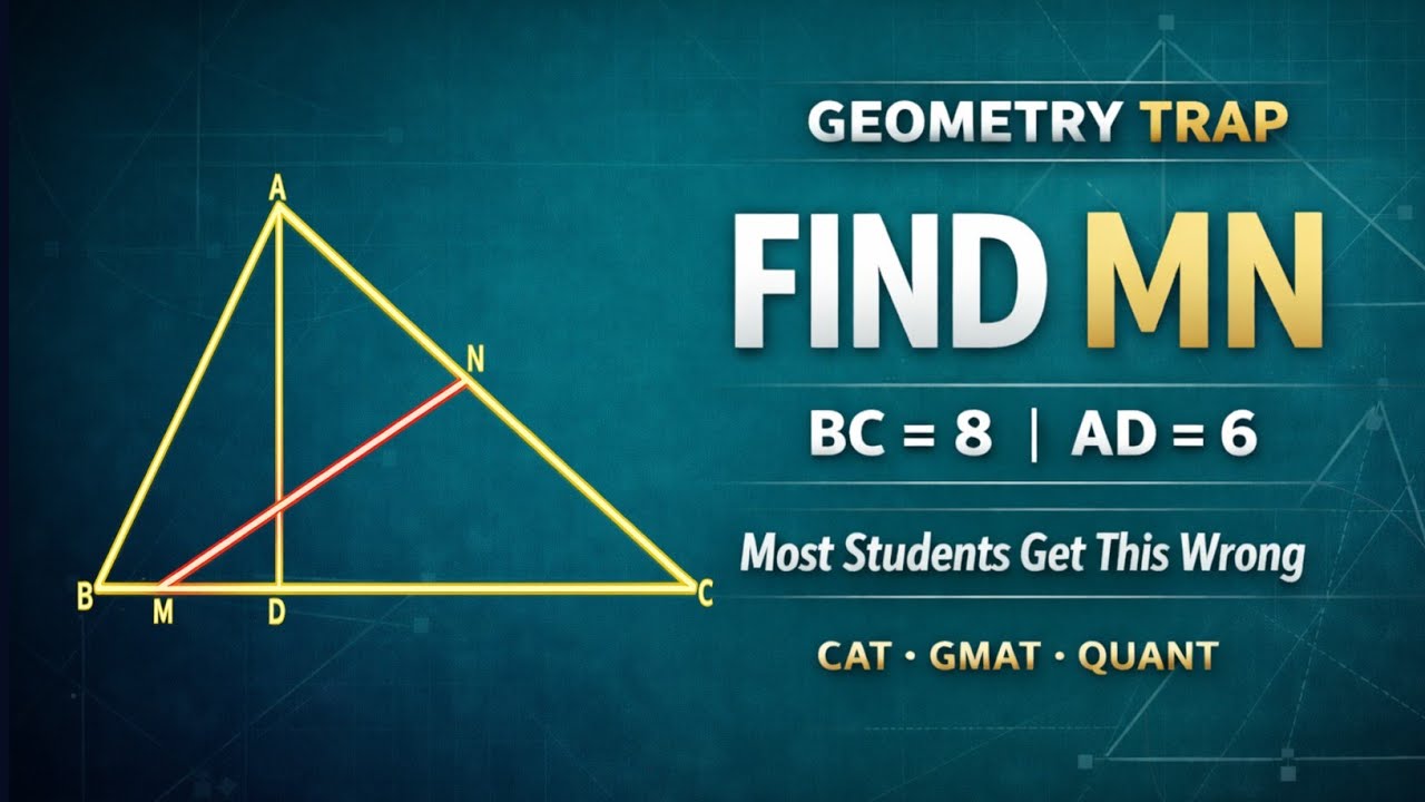 1 Geometry Trap, 2 Powerful Methods 📐 | Geometry & Coordinate Geometry | CAT & GMAT #logicxonomy