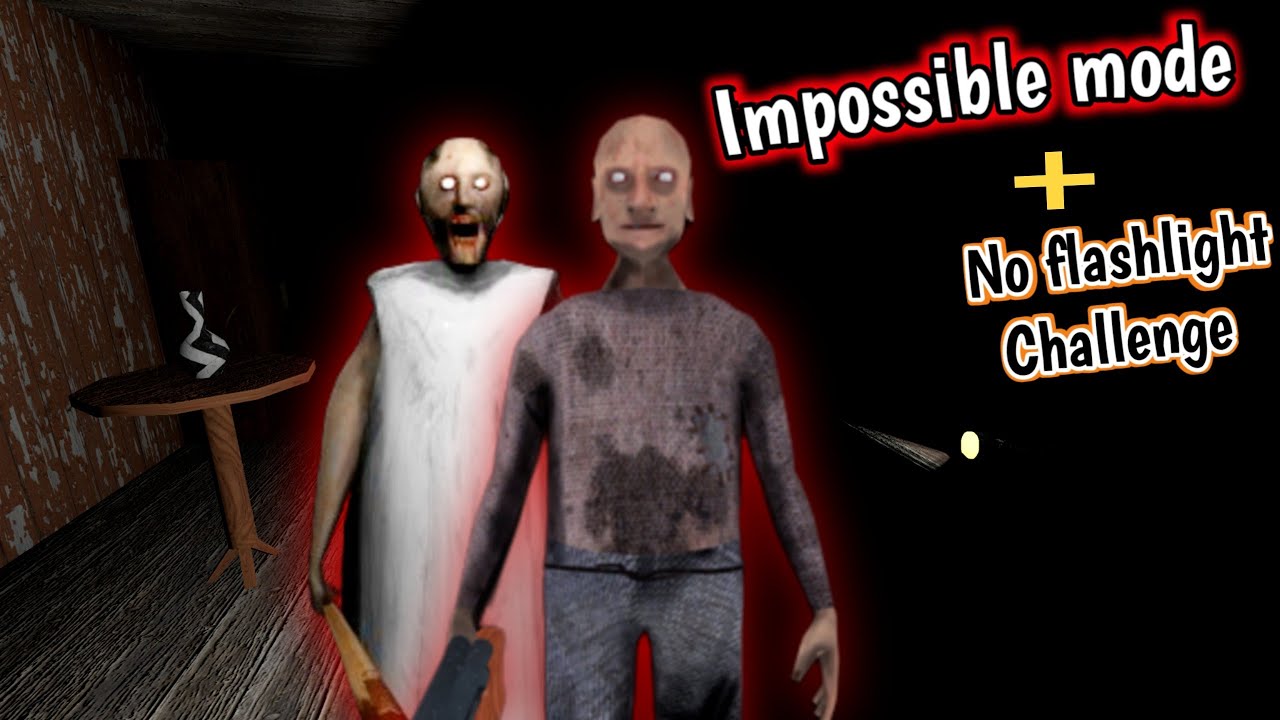 Granny Recaptured - Impossible mode + Grandpa - Without using Flashlight 🔦 ❌