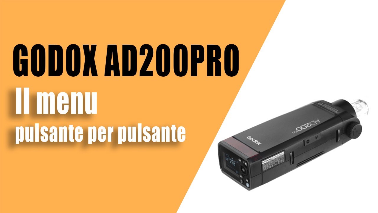 Godox AD200 PRO - Il menu pulsante per pulsante