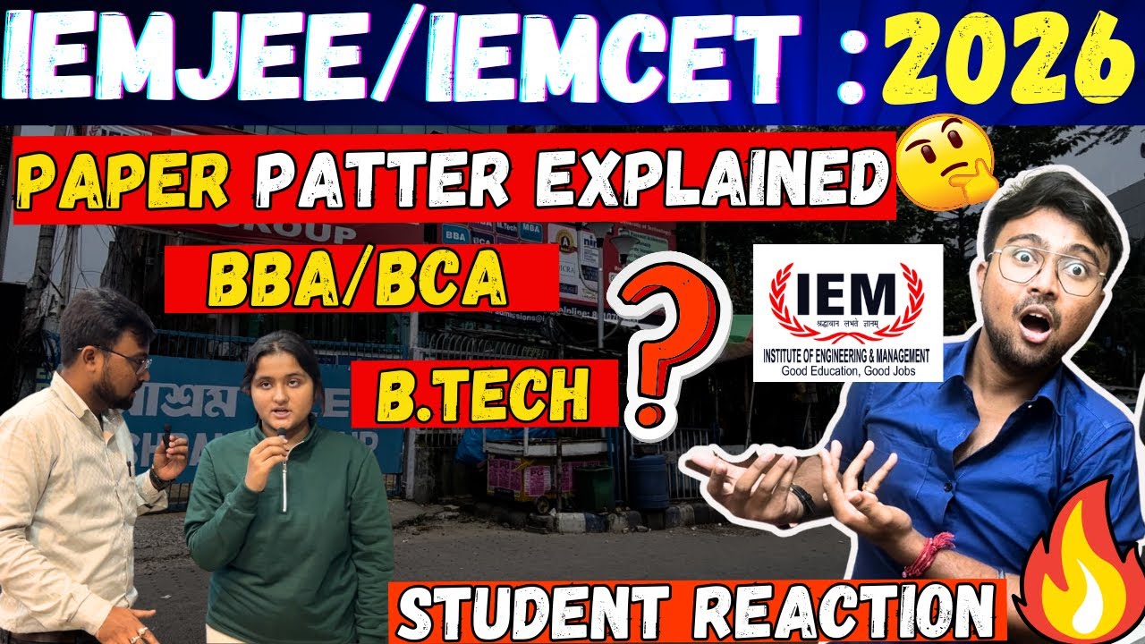 IEMJEE/IEMCET 2025: Student Reaction🔥Paper Pattern😱Student Reaction🔥IEM SALTLAKE😱 Direct Admission✅
