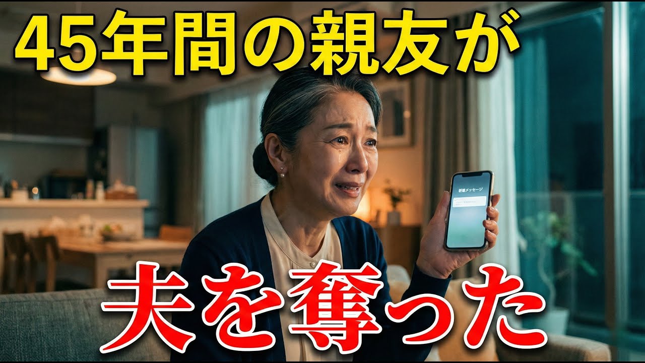 45年間信じていた親友。私の夫を奪っていました。還暦の復讐が始まります