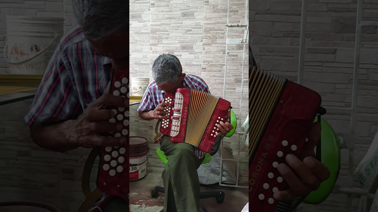Hohner Corona III R Diatonic Accordion-Vallenato by Mr Domingo Vega in Colombia