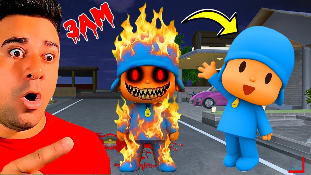 ENCONTREI O POCOYO.EXE de FOGO e O POCOYO AS 3 HORAS DA MANHÃ NA VIDA REAL!