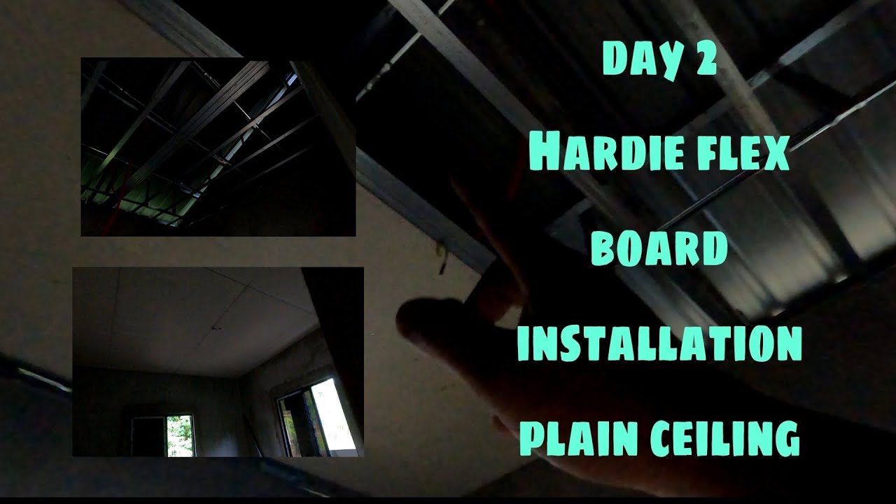 day 2 : Hardie flex board installation plain ceiling // metal furring installation / PAANO magKISAME