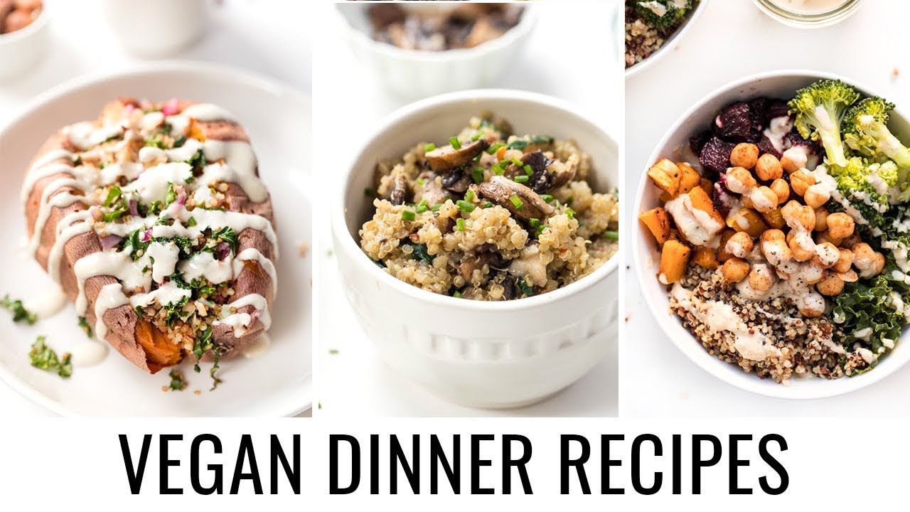 3 EASY VEGAN DINNER RECIPES | all made with quinoa 💯