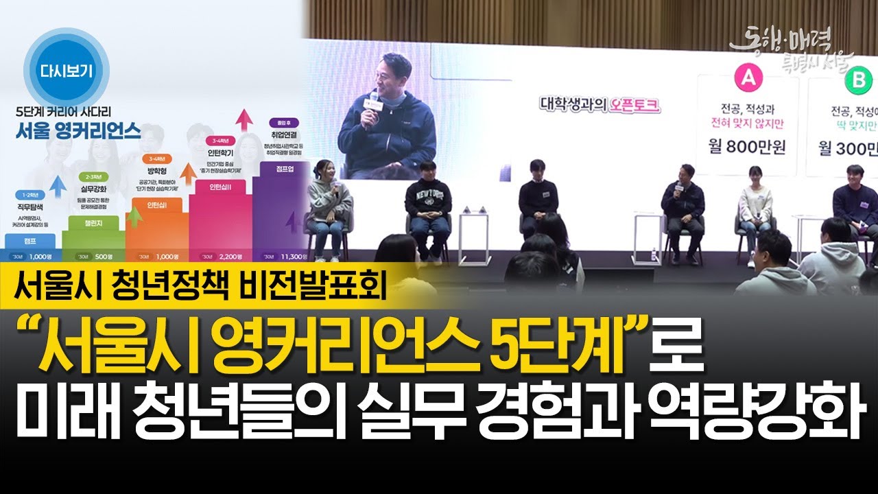 서울 영커리언스 대학생과의 오픈토크 | 서울시 청년정책 비전 발표회