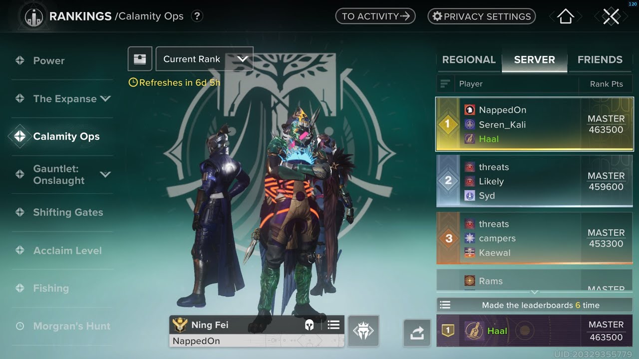 Destiny Rising Calamity Ops FULMINATOR RANK #1 NA IKORA POV (seren_kali) 463,500