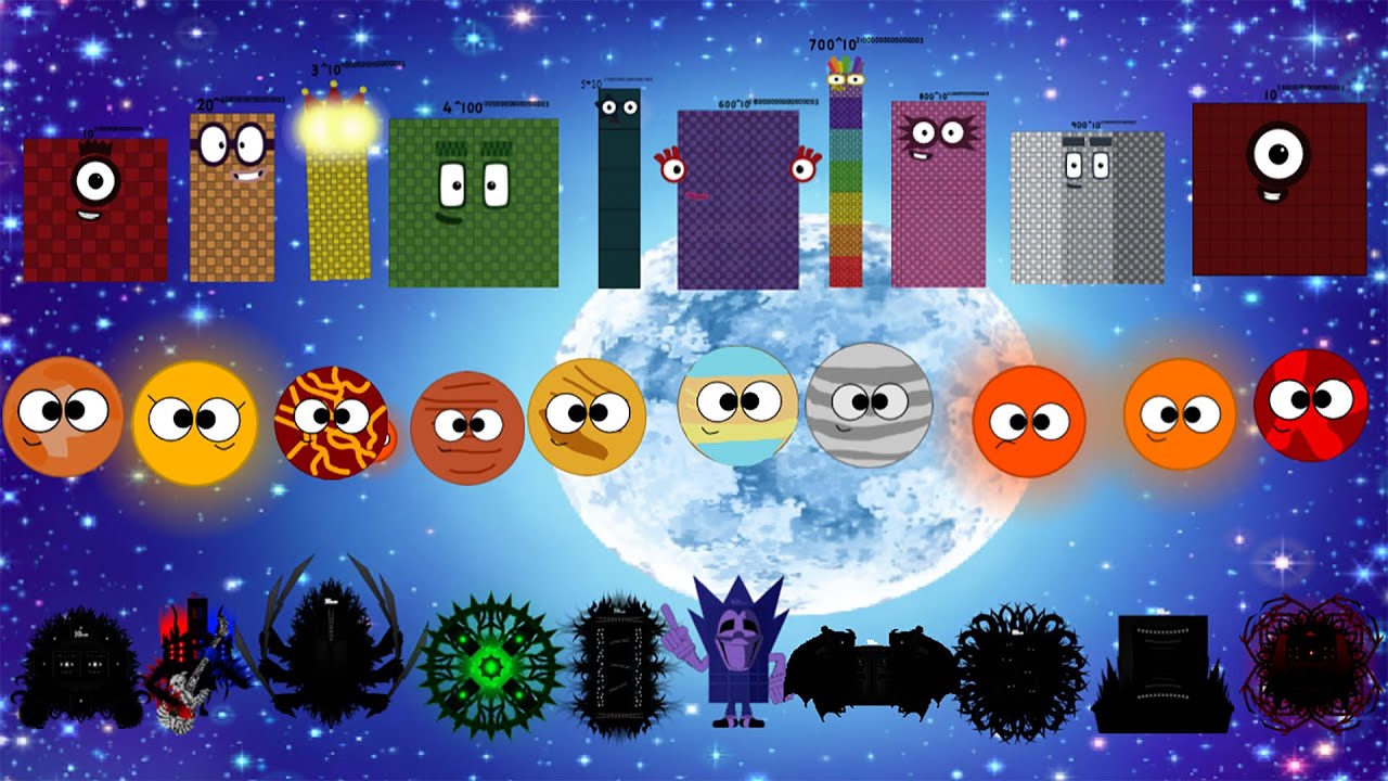 Numberblocks Band Retrillion Remastered (100.0CentiPicrillion-1.0Femillion) remi vs SolarObject Band