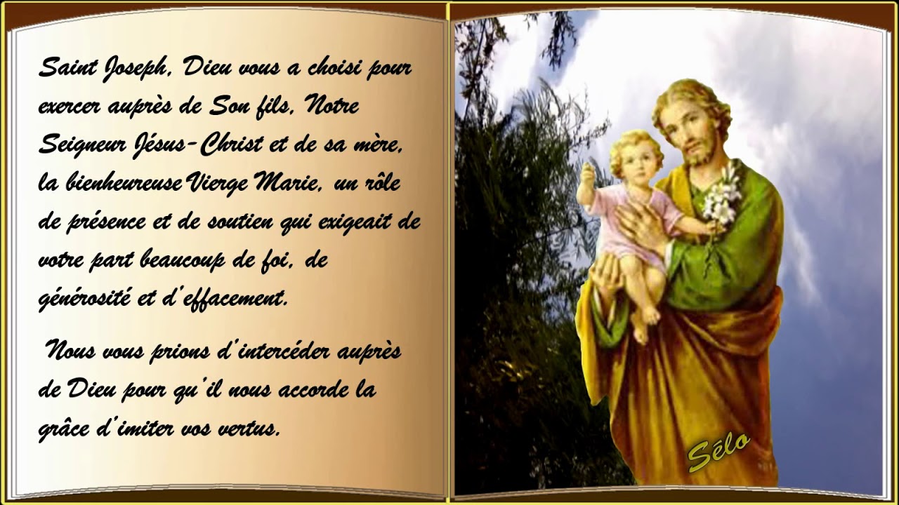 Prière à Saint Joseph. Livret de Prière Sonore. Sélo...