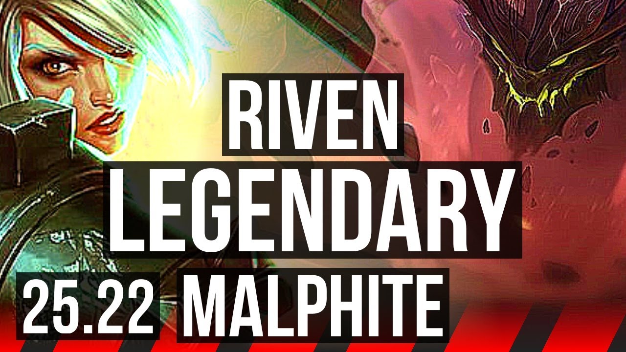RIVEN vs MALPHITE (TOP) | 16/0/9, Legendary | KR Master | 25.22