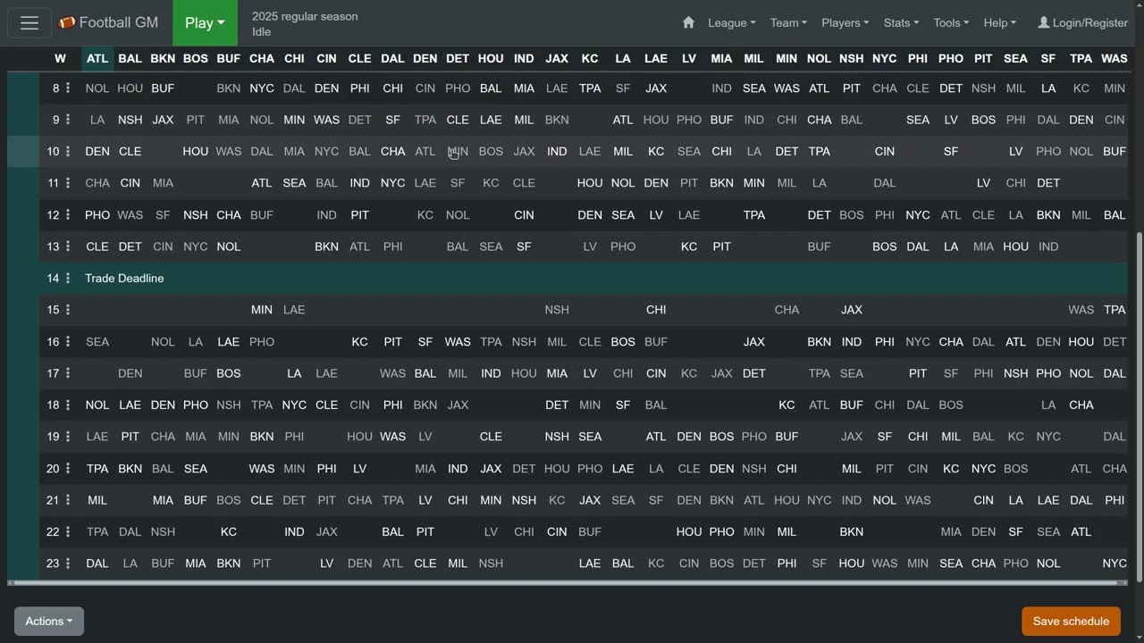 New ZenGM schedule editor