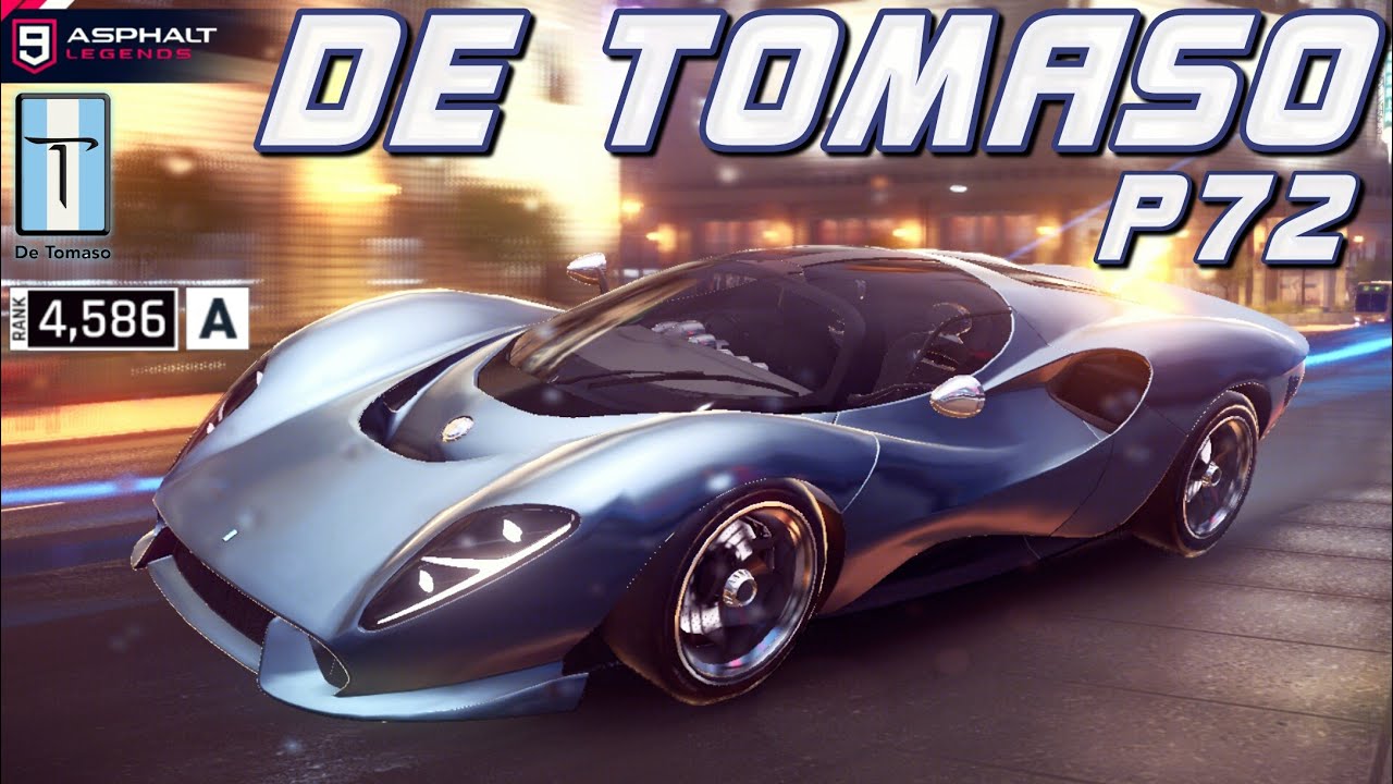 Asphalt 9 : УТКА ДЕВЯТОГО АСФАЛЬТА ! Обзор и сетевой тест-драйв De Tomaso P72 в золоте (Ранг 4586)🦆
