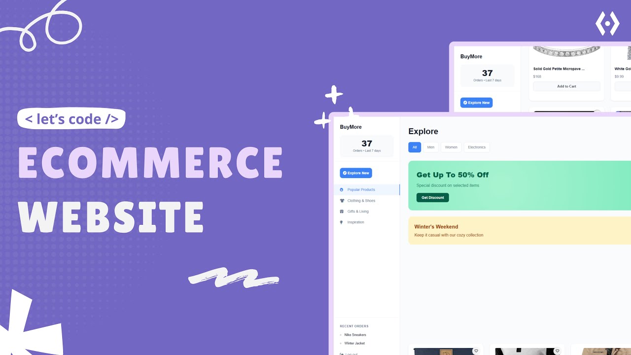 Build an E-Commerce Website | HTML CSS JavaScript Project for Beginners 2025