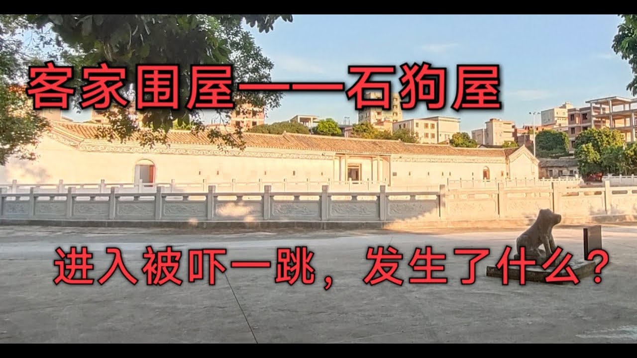 惠阳淡水秋长镇铁门扇村少坑黄竹坜，客家围屋石狗屋，进入被吓一跳。