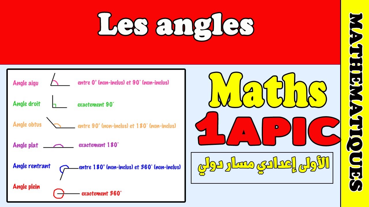 les angles 1 ann&eacute;e coll&egrave;ge math | شرح درس الزوايا الأولى إعدادي
