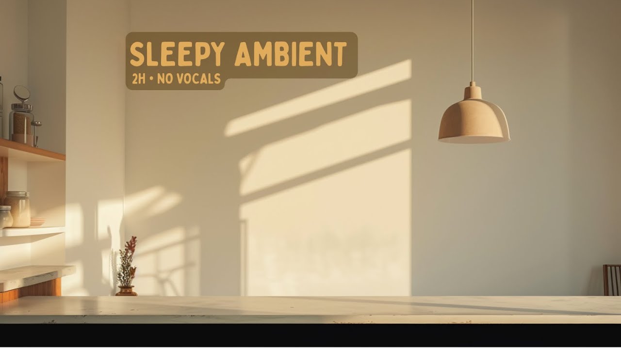 Sunlit Minimal Café Ambience ☀️ | Soft Ambient Music for Relax & Sleep (No Vocals) | 2 Hours 4K