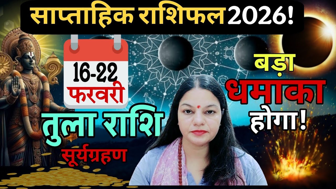 तुला राशि| 16 से 22 फरवरी 2026| साप्ताहिक तुला राशिफल| Weekly Tula rashifal |Saptahik Rashifal 