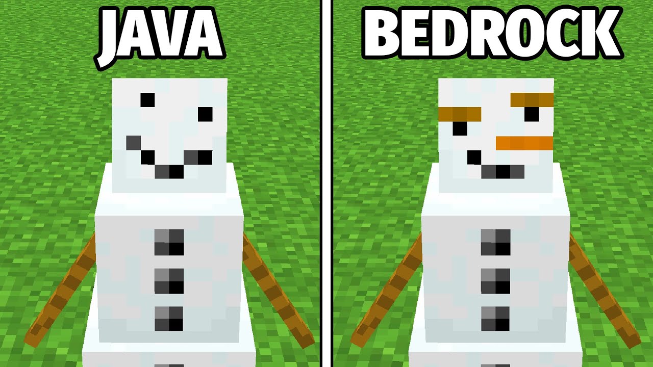 50 Diferen&ccedil;as JAVA vs BEDROCK