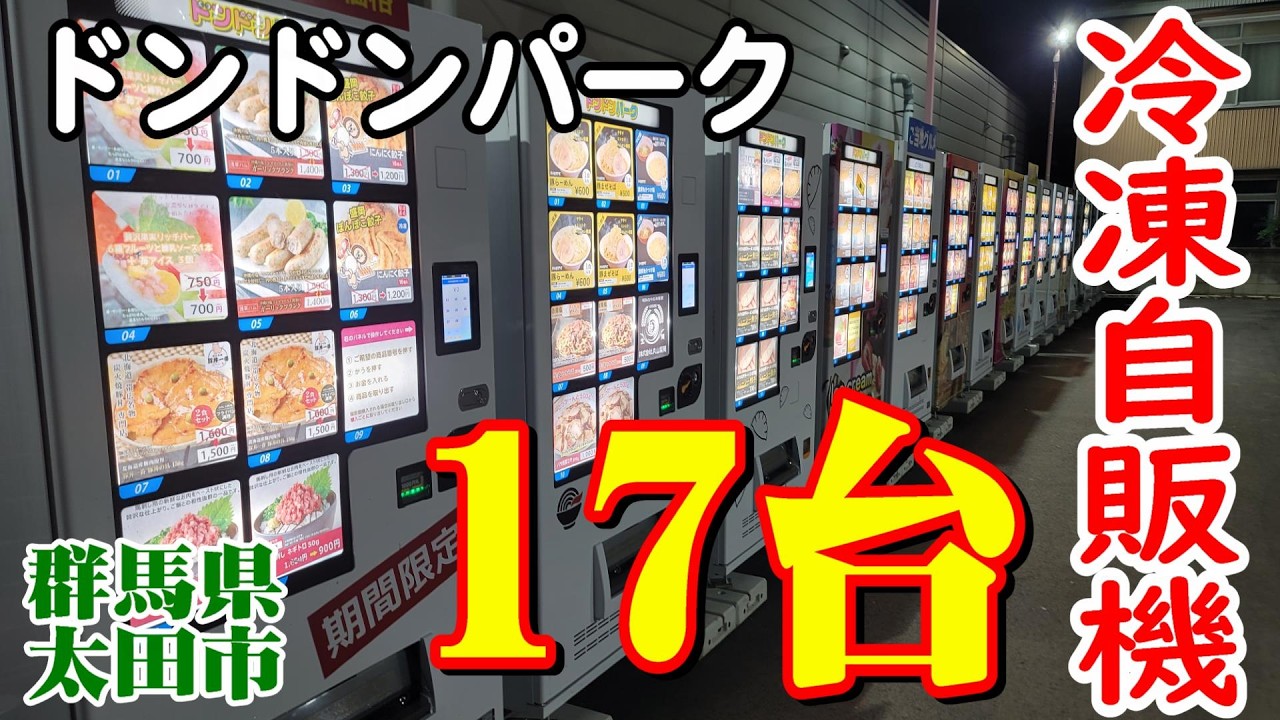 【日本国内最大級】冷凍自販機17台！ドンドンパークを大調査【群馬県太田市】