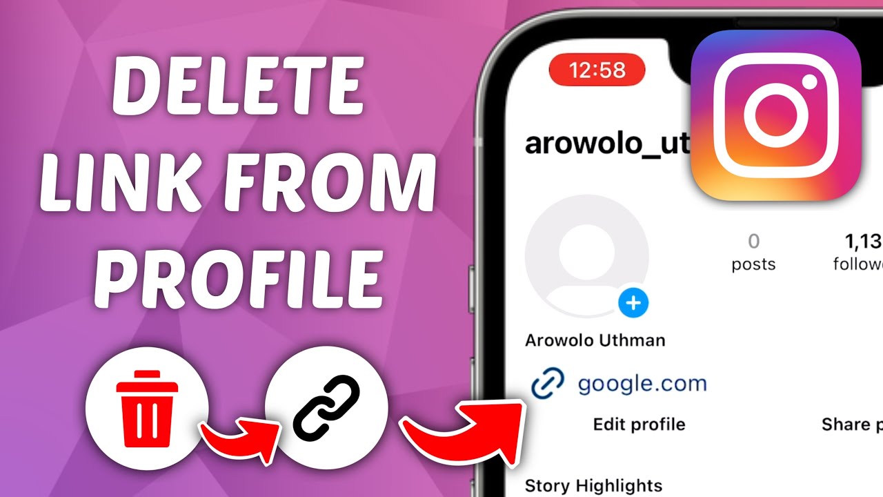 How to Delete Link from Instagram Profile - Remove Link from Profile on Instagram