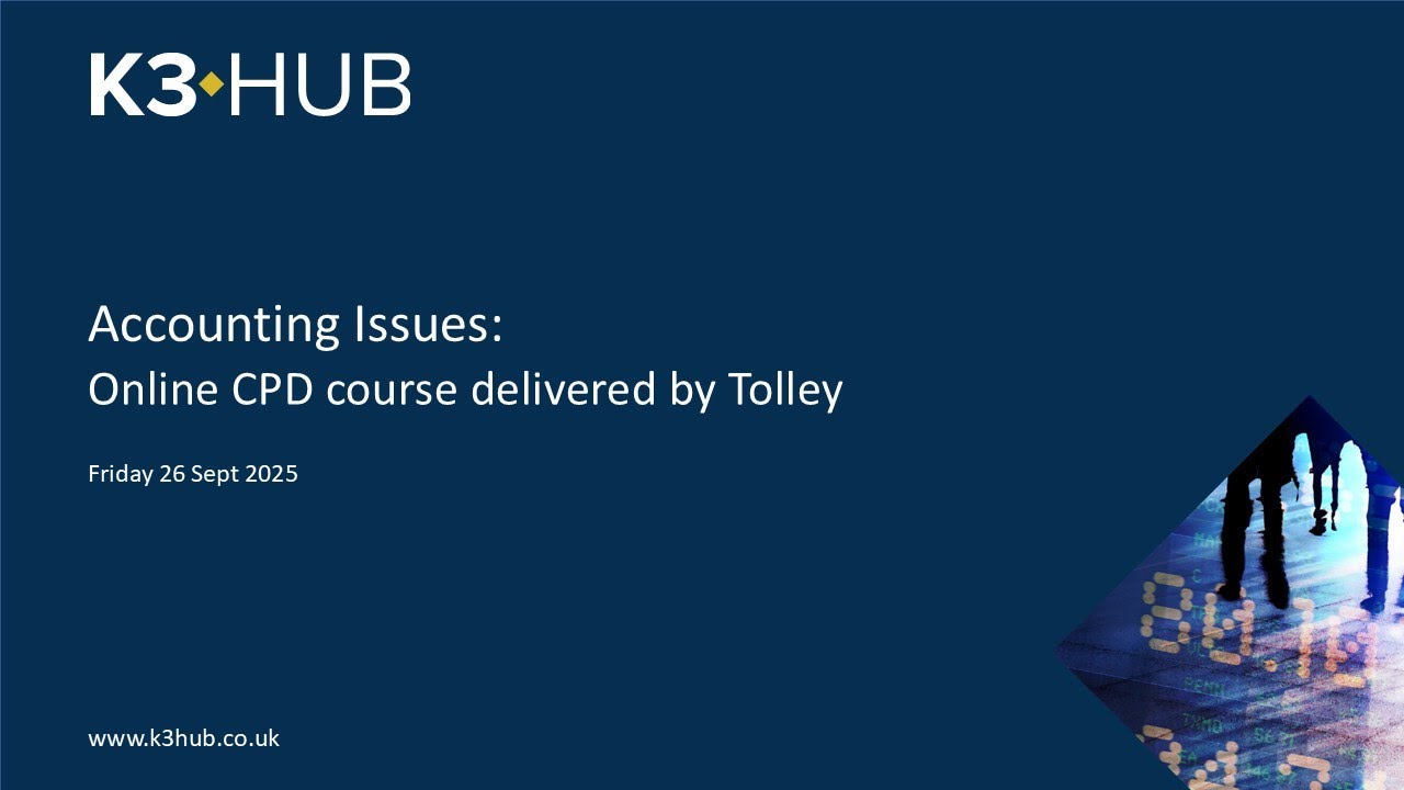 Accounting issues: Online CPD course delivered by Tolley