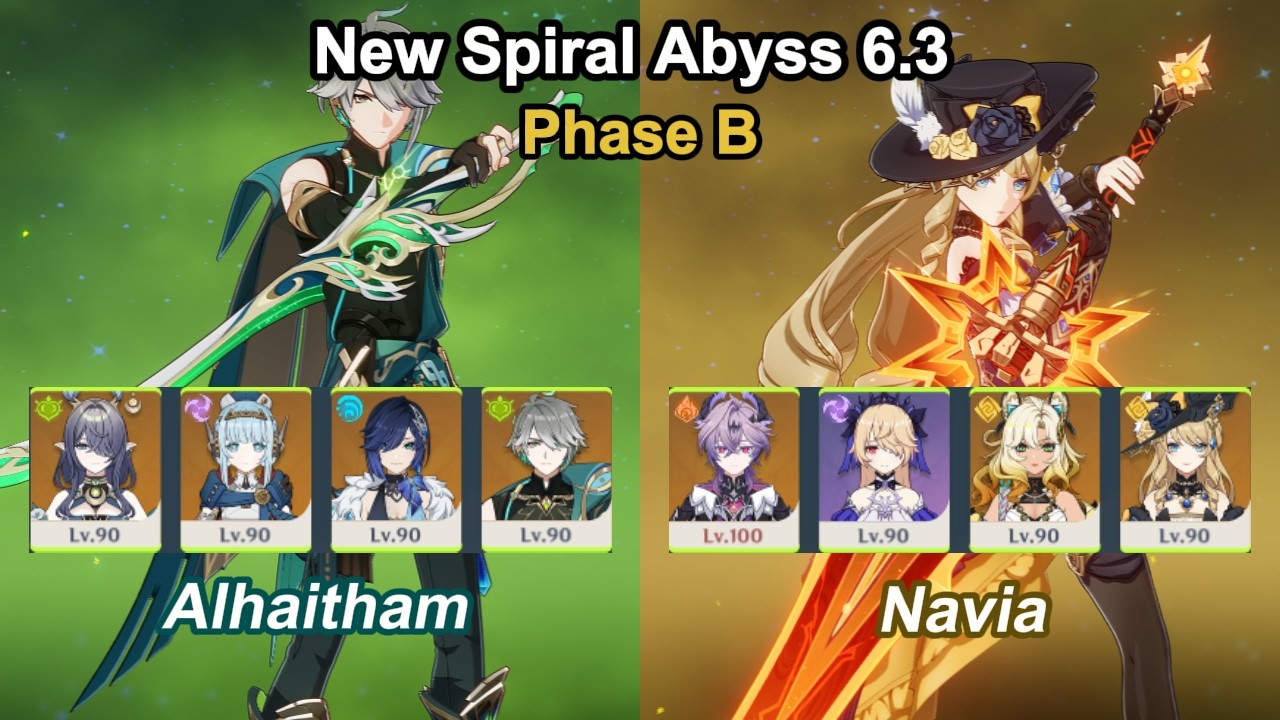 Alhaitham | Navia | New Spiral Abyss 6.3 | Genshin Impact